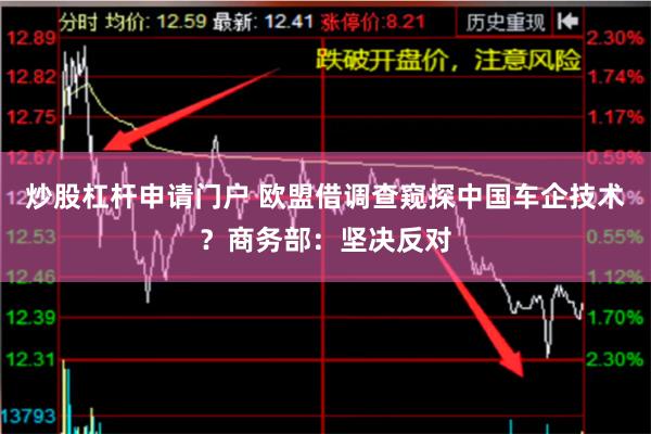 炒股杠杆申请门户 欧盟借调查窥探中国车企技术？商务部：坚决反对