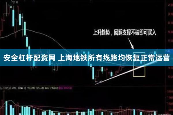 安全杠杆配资网 上海地铁所有线路均恢复正常运营