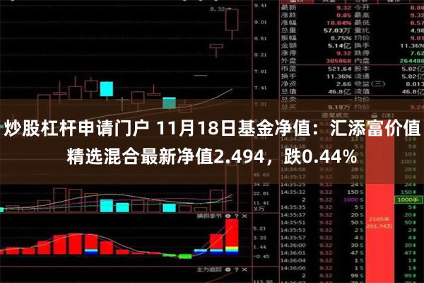 炒股杠杆申请门户 11月18日基金净值：汇添富价值精选混合最新净值2.494，跌0.44%