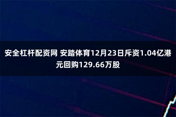 安全杠杆配资网 安踏体育12月23日斥资1.04亿港元回购129.66万股